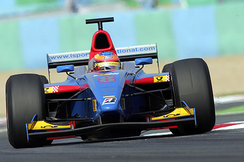 Timo Glock in actie op Magny-Cours