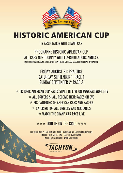 Historic American Cup tijdens Champ Car Grand Prix Assen