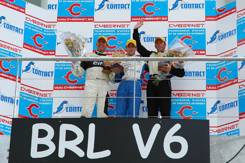 Michel Schaap (rechts) op het podium