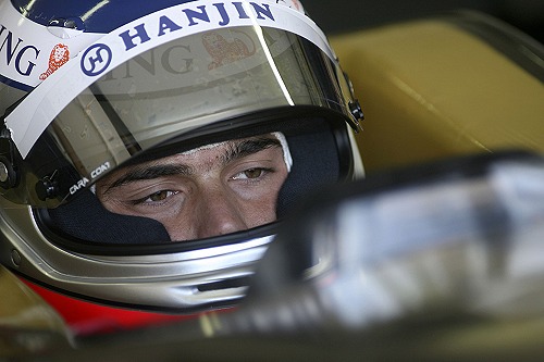 Nelson Piquet jr in de bolide