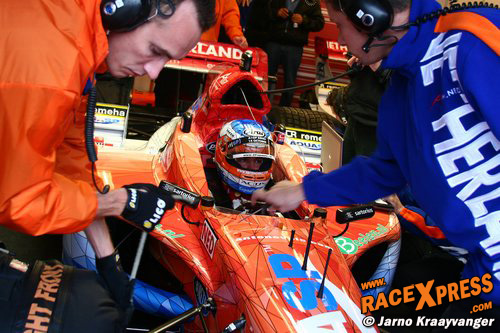 Jeroen Bleekemolen in de pitbox