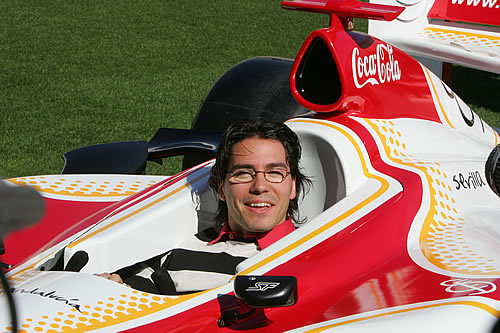 Spaanse coureur Borja Garcia in de bolide