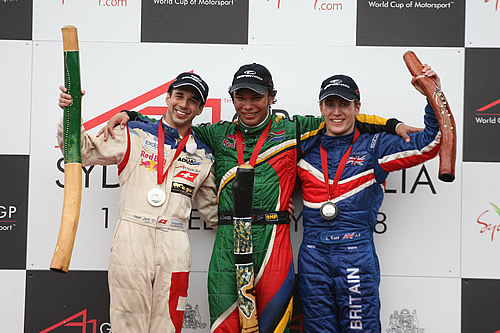 Podium na de hoofdrace