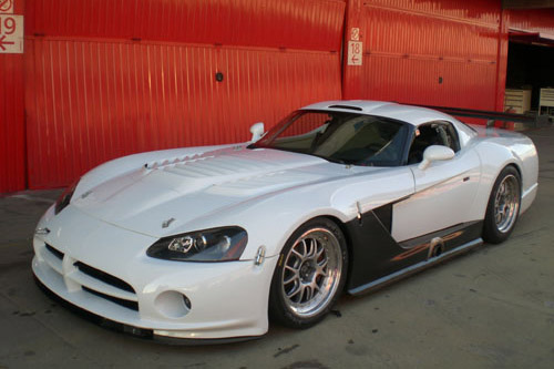 De Oreca Viper GT2 bij de allereerste test begin 2007