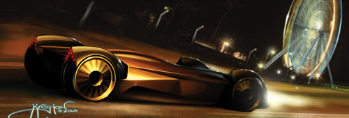 Toyota waterstof Le Mans bolide by night