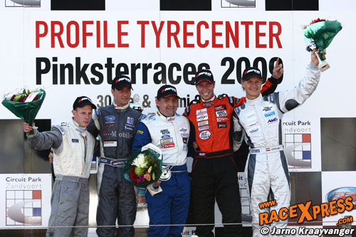 Podium na de eerste Formule Ford race