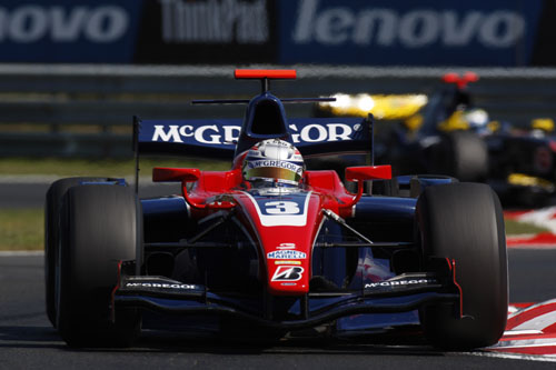 Giedo van der Garde richting zijn eerste GP2 zege
