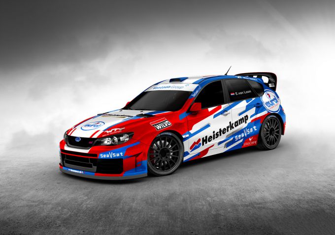 Erik van Loon met de Subaru Impreza S14 WRC