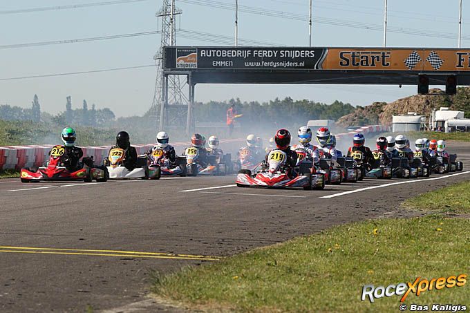 Start Iame X30 senioren met Milo Ligtelijn op pole