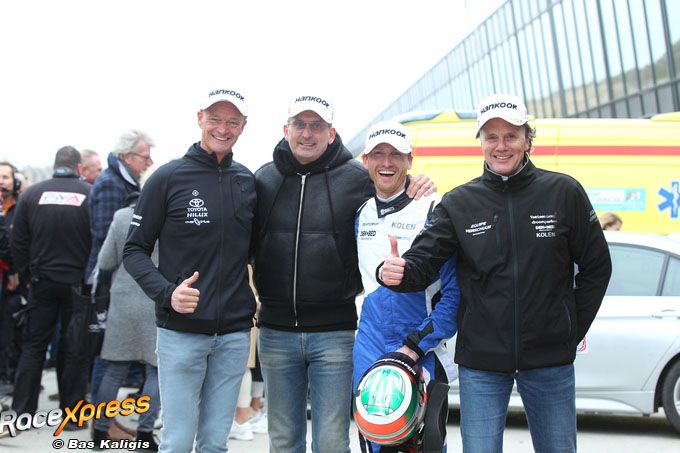 Erik van Loon, Harrie Kolen,Mike Verschuur en teambaas Frans Verschuur
