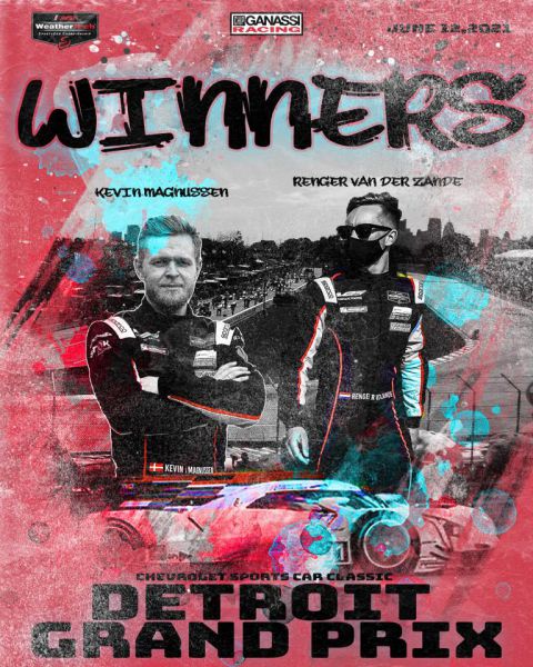 Renger van der Zande en Kevin Magnussen zegevieren voor Cadillac in de straten van Belle Isle-Detroit