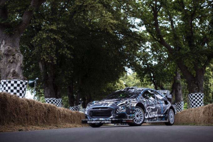 Ford en M-Sport tonen nieuw Puma Rally1 WRC-prototype; Hybride prestaties onthuld op Goodwood