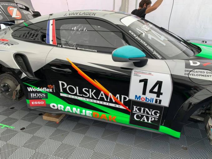 Porsche Mobil 1 Supercup Zandvoort Jaap van Lagen sponsor Polskamp