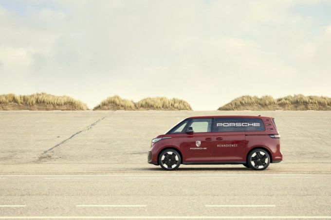 Volkswagen ID. Buzz en de Porsche Renndienst Volkswagen-bus foto 14