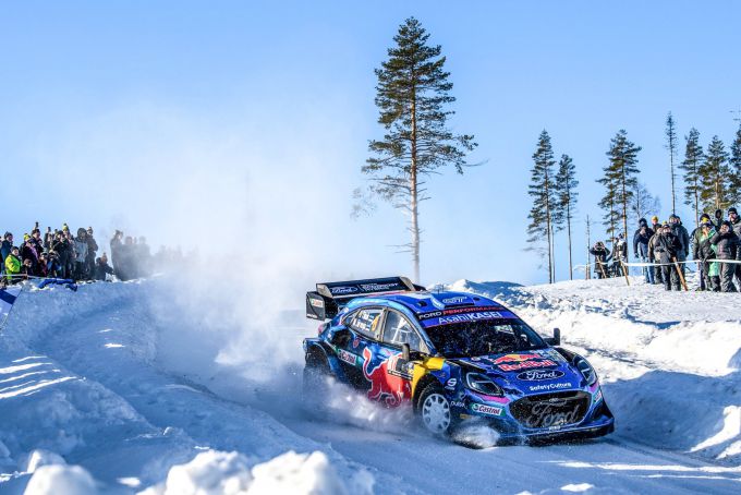 Rally Sweden overwinning Ford M-Sport Ott Tanak actie