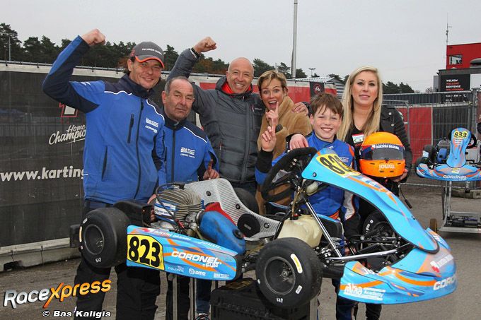 Tom Coronel zoon Rocco kampioen Mini GK4 met  