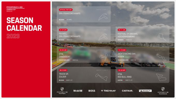 Porsche Carrera Cup Benelux kalender 2023 foto 5