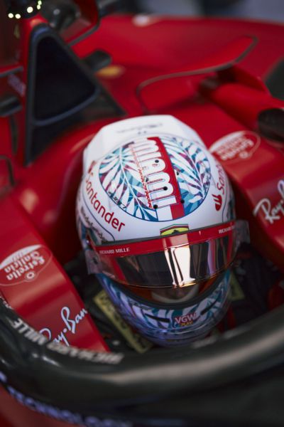 Charles Leclerc Ferrari GP Miami 2023 Miami livery helm