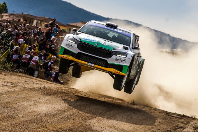 Rally Italia Sardegna 2023 jump Skoda