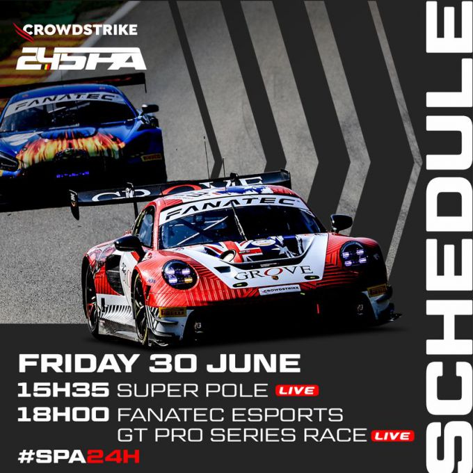 Crowdstrike 24 Hours of Spa 2023 tijdschema vrijdag aangepast