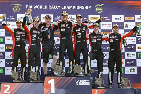Safari Rally Kenya Podium Toyota 1-2-3-4