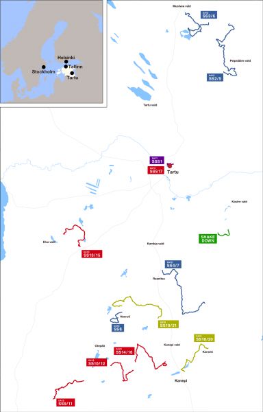 Rally Estonia 2023 Foto 8 plattegrond landkaart