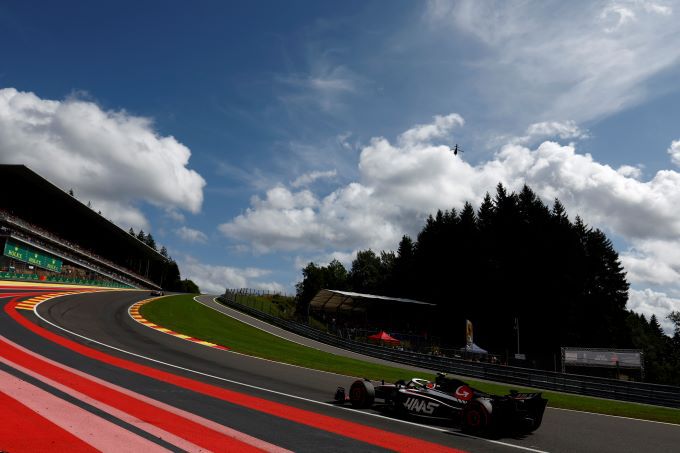 Haas_door_Eau_Rouge F1 Spa Francorchamps 2023