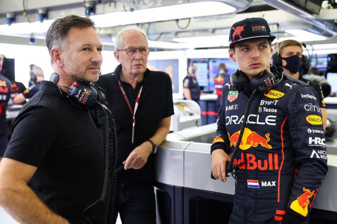 Christian Horner Helmut Marko Max Verstappen F1 Red Bull