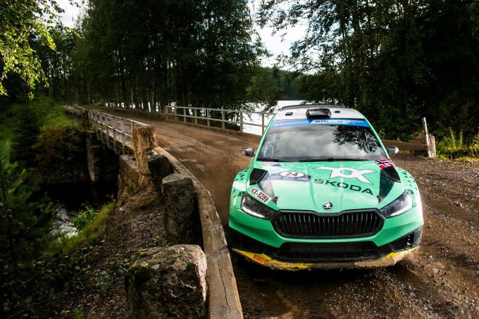 Secto Rally Finland zaterdag foto 6 Andreas Mikkelsen Skoda