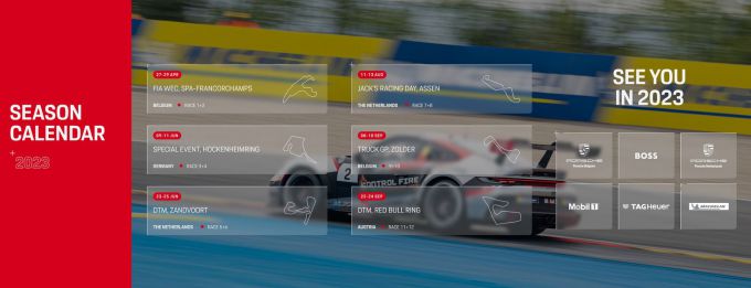 Porsche Carrera Cup Benelux Red Bull Ring foto 18 kalender en sponsoren