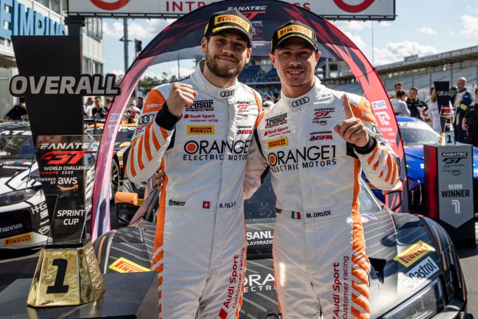 Fanatec World Challenge Europe in Hockenheim winnaars Race 1 Feller_en_Drudi