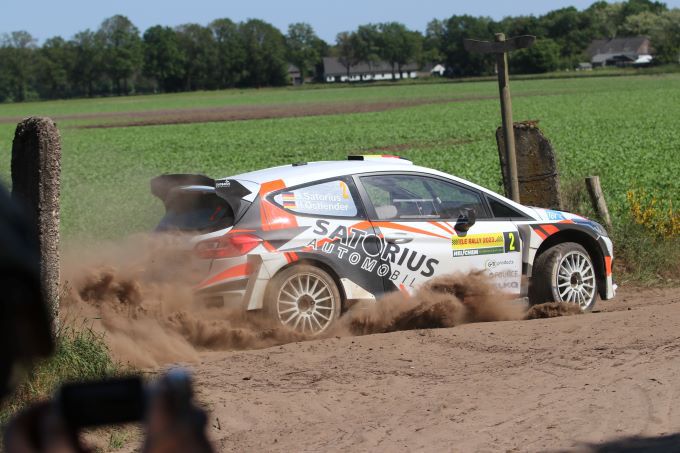 Rocar-Tech Twente Rally Bjorn Satorius in zijn Ford Fiesta Rally2 Evol