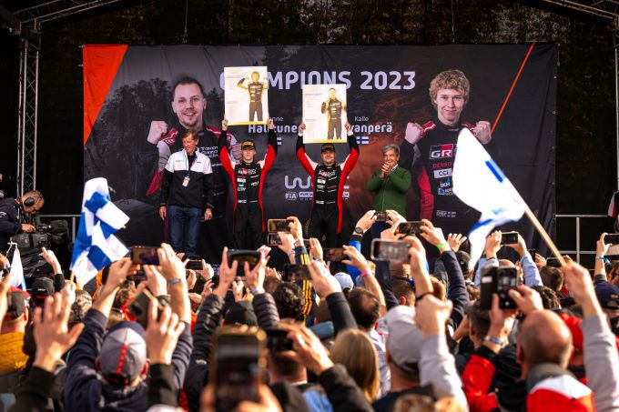 Central European Rally Kalle Rovanperä/Jonne Halttunen Toyota GR YARIS Rally1 HYBRID WRC Champions 2023