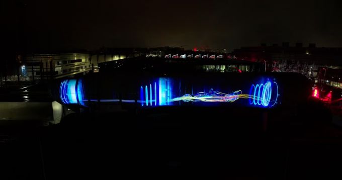 Ferrari lichtshow Maranello Foto 7