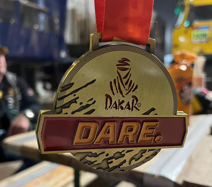 De medaille voor de beste Dakar spirit - de dare medaille