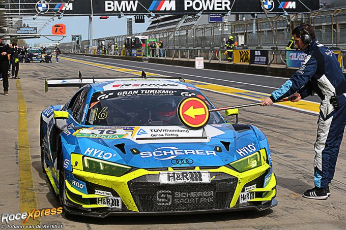ADAC Nürburgring Langstrecken Serie (NLS) 5 – 7 april 2024 laatste_pitstop_van_Scherer_Audi
