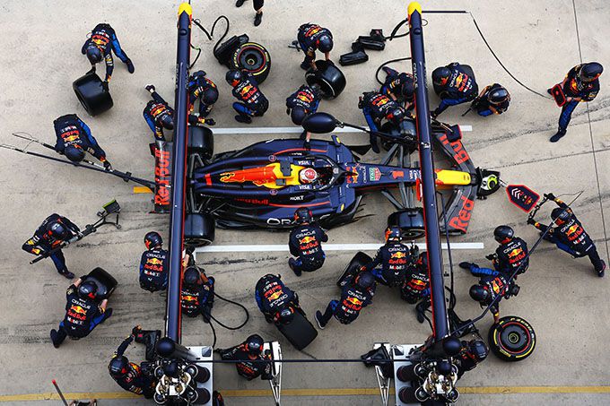 Max Verstappen pitsstop