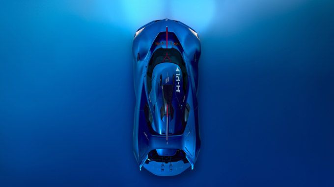 Alpine Alpenglow Hy4 prototype van raceauto op waterstof