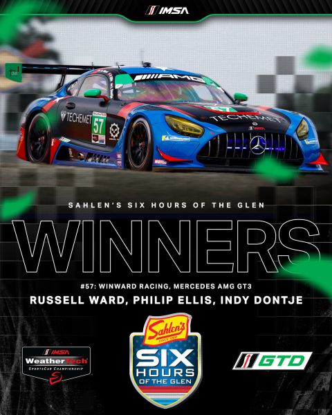 IMSA WeatherTech SportsCar Championship '6 Hours Watkins Glen' Indy Dontje winnaar GTD-divisie