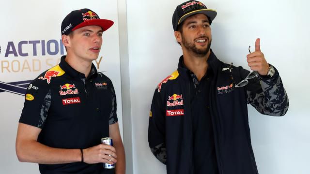 Max Verstappen en Daniel Ricciardo F1 Red Bull