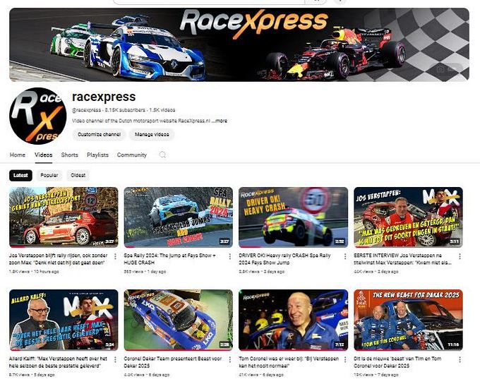 Ben jij al gratis abonnee van het RaceXpress Youtube-kanaal. Kijk eens HIER!
