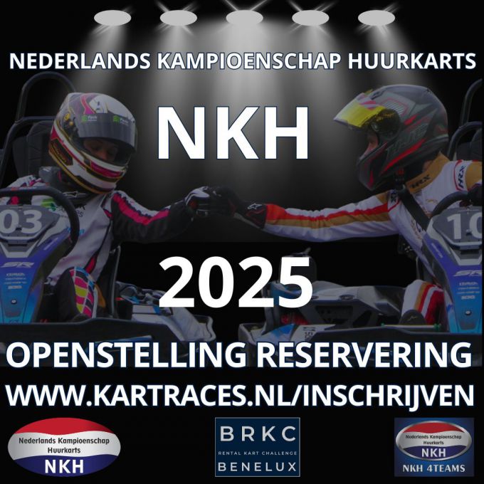 schrijf je nu in voor Nederlands Kampioenschap Huurkarts NKH - Benelux Rental Kart Challenge BRKC 2025