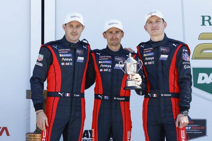 24H Daytona - Blije reacties bij Porsche na 2e opeenvolgende- en 20e overall overwinning Foto 11 Kevin Estre FRA Matt Campbell AUS Mathieu Jaminet FRA