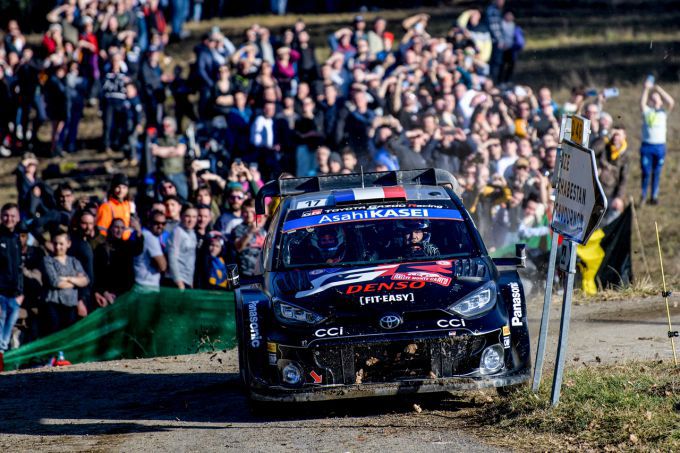 Rally Monte Carlo 2025 Negenvoudig Rallye Monte-Carlo-winnaar Sébastien Ogier Foto 2 Sebastien Ogier en Vincent Landais Toyota GR YARIS Rally1 HYBRID