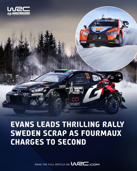 Rally Sweden 2025 Evans event leider