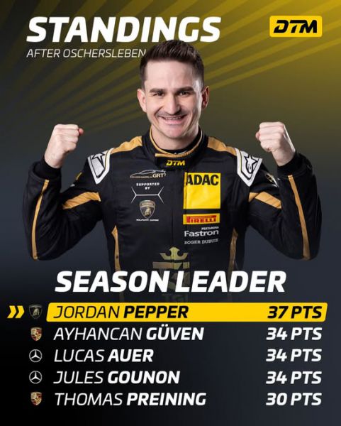 DTM Lausitzring Jordan Pepper kampioenschapsleider 2025