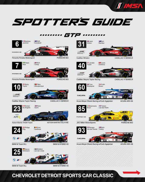 IMSA WeatherTech SportsCar Championship 2025 Chevrolet Detroit Sports Car Classic Foto 6