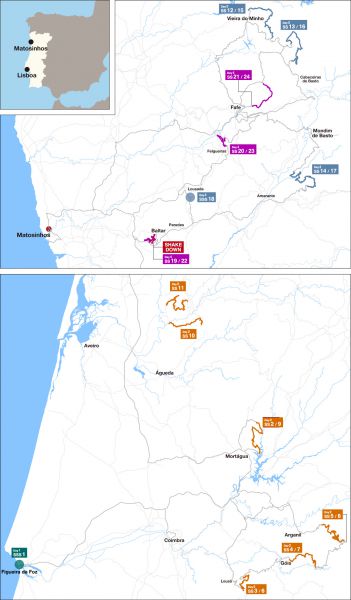 FIA WRC Rally van Portugal 2025 Toyota Foto 3 landkaart