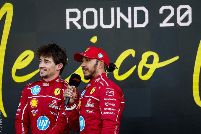 Charles Leclerc en Lewis Hamilton F1 GP Mexico 2025