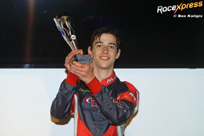Karttopper Thibeau Wolfaert pakt podium na leerzaam debuutseizoen in tweetakt-karts en wordt vice-kampioen